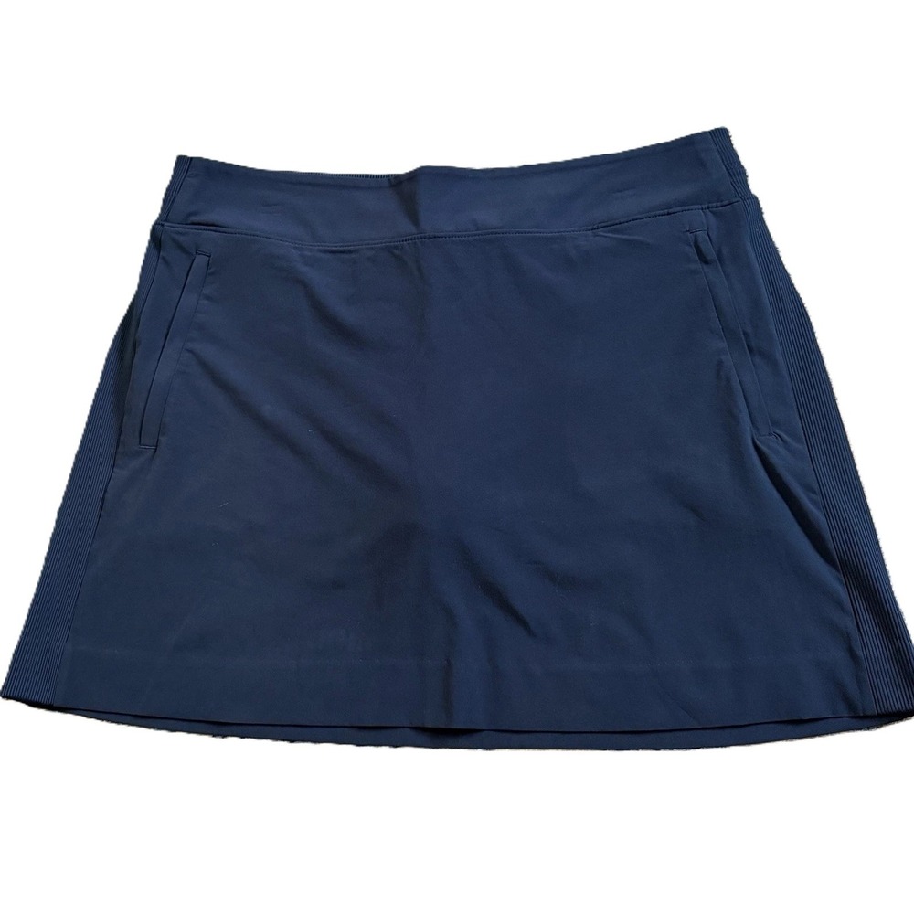 Member's Mark Women Navy Blue Stretch Skort XL Athletic Golf Tennis Skirt Pocket